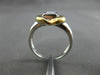 ESTATE .36CT PRINCESS CUT DIAMOND 14KT WHITE & YELLOW GOLD INVISIBLE RING #16941