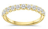 ESTATE .75CT DIAMOND 14K YELLOW GOLD ROUND 11 STONE SHARE PRONG ANNIVERSARY RING