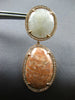 DIAMOND & RUTILATED QUARTZ & AGATE 14K ROSE GOLD ROUND & OVAL HANGING EARRINGS