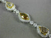 ESTATE 8.3CT WHITE CHOCOLATE FANCY YELLOW DIAMOND 18K 2TONE GOLD TENNIS BRACELET