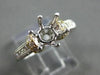 ESTATE WIDE .68CT DIAMOND 14KT TWO TONE SEMI MOUNT ROUND ENGAGEMENT RING #22403