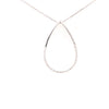 ESTATE .18CT DIAMOND 18KT WHITE GOLD 3D OPEN TEAR DROP FUN FLOATING PENDANT