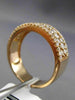 ESTATE WIDE .80CT DIAMOND 14KT ROSE GOLD 3D ETOILE WEDDING ANNIVERSARY RING 6mm