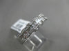 ESTATE 1.0CT ROUND & BAGUETTE DIAMOND 18K WHITE GOLD 3D WEDDING ANNIVERSARY RING