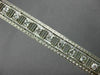 ANTIQUE LONG .50CT DIAMOND PLATINUM 3D OPEN RECTANGULAR FILIGREE PIN BROOCH