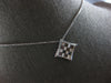 .70CT WHITE & BLACK DIAMOND 14KT WHITE GOLD 3D PRINCESS INVISIBLE PENDANT #28212