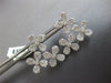 LARGE 2.08CT DIAMOND 18KT WHITE GOLD FLOWER 4 LEAF CLOVER STUD HANGING EARRINGS