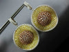 LARGE 14.06CT WHITE FANCY YELLOW & PINK DIAMOND 18KT GOLD FUN HANGING EARRINGS