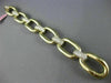ESTATE WIDE LONG 1.50CT DIAMOND 14KT YELLOW GOLD ITALIAN 3D OPEN OVAL BRACELET