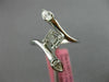 ESTATE WIDE .29CT DIAMOND 18KT WHITE GOLD 3D MULTI SHAPE SQUARE SNAKE LOVE RING