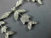 ESTATE 1.56CT DIAMOND 18KT WHITE GOLD 3D CLASSIC FILIGREE LEAF FLOWER NECKLACE