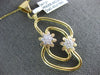 ESTATE LARGE .45CT DIAMOND 18KT WHITE & YELLOW GOLD 3D DOUBLE FLOWER FUN PENDANT