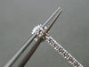 ESTATE LARGE .95CT DIAMOND 14KT WHITE GOLD CLASSIC ELONGATED TENNIS EARRINGS 2mm