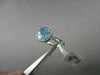 ESTATE WIDE SQUARE AAA BLUE TOPAZ & DIAMOND 4.39CTW 14KT WHITE GOLD RING