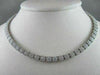 ANTIQUE 12.0CT WIDE 14KT WHITE ALL THE WAY AROUNG DIAMOND TENNIS NECKLACE