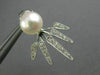 ESTATE .33CT DIAMOND & AAA SOUTH SEA PEARL 14KT WHITE GOLD SPIKE JACKET EARRINGS