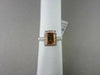ESTATE WIDE 1.75CTW AAA CITRINE & DIAMOND 14KT WHITE GOLD RING