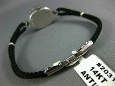 ANTIQUE LADY HAMILTON .35CT OLD MINE DIAMOND 14KT WHITE GOLD OVAL WATCH #20312