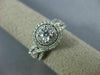 ESTATE LARGE 1.0CT 14K WHITE GOLD DOUBLE HALO SOLITAIRE INFINITY ENGAGEMENT RING