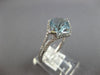 2.30CT DIAMOND & AAA AQUAMARINE 14KT WHITE GOLD CUSHION & ROUND ENGAGEMENT RING