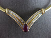 LARGE 5.76CT DIAMOND & AAA RUBY 14KT YELLOW GOLD 3D MULTI SHAPE NECKLACE #28196