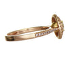.58CT WHITE & FANCY YELLOW DIAMOND 18KT YELLOW & ROSE GOLD 3D DOUBLE HALO RING
