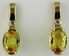 1.90CT DIAMOND & AAA YELLOW SAPPHIRE 14KT YELLOW GOLD OVAL FUN HANGING EARRINGS