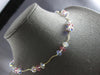 LARGE AAA WHITE & PINK QUARTZ 14K YELLOW GOLD 3D BY THE YARD FUN NECKLACE #27932