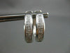 ESTATE WIDE 1.40CT PRINCESS DIAMOND 14KT WHITE GOLD HOOP HUGGIE EARRINGS #19800