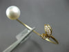 ESTATE .22CT DIAMOND & SOUTH SEA PEARL 14KT YELLOW GOLD FLEXIBLE BANGLE BRACELET