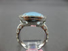 LARGE 3.52CT DIAMOND & AAA AQUAMARINE 14KT WHITE GOLD ROUND HALO FILIGREE RING