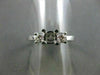ESTATE .37CT DIAMOND 14KT WHITE GOLD 3 STONE SEMI MOUNT ENGAGEMENT RING #22416