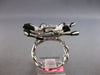 EXTRA LARGE 2.22CT DIAMOND & BLACK ENAMEL 18KT WHITE GOLD ROUND & BAGUETTE RING