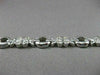 ANTIQUE WIDE .64CT DIAMOND 14KT WHITE GOLD 3D LINK FLORAL LOVE BRACELET #11573