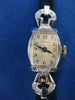 ANTIQUE OLD MINE DIAMOND 14KT WHITE GOLD LONGINES WATCH SWISS MECHANICAL #19574
