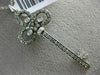 ESTATE LARGE .50CT WHITE & CHOCOLATE FANCY DIAMOND 14K WHITE GOLD 3D KEY PENDANT