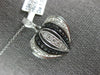 ESTATE 1.33CT WHITE & BLACK DIAMOND 18KT WHITE GOLD 3D PUFF HEART PENDANT