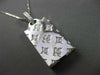 ANTIQUE LARGE .30CT DIAMOND 14KT WHITE GOLD 3D FLORAL PURSE BAG PENDANT #19086