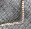 ESTATE .33CT DIAMOND 18KT ROSE GOLD 3D CLASSIC V SHAPE LOVE NECKLACE