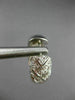 ESTATE .35CT ROUND DIAMOND 14KT WHITE GOLD FILIGREE HUGGIE HOOP EARRINGS #21690