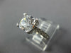 ESTATE WIDE 3.0CT AAA CZ 14K WHITE GOLD 3D CLASSIC CUSHION & ROUND RING #26881