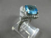 ESTATE 2.72CT DIAMOND & AAA BLUE TOPAZ 14KT WHITE GOLD INFINITY SQUARE FUN RING