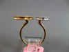 LARGE .89CT WHITE & PINK DIAMOND 18K WHITE & ROSE GOLD FLOWER FILIGREE LOVE RING