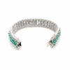 EXTRA LARGE 17.67CT DIAMOND & AAA EMERALD 18K WHITE GOLD 3D CUFF TENNIS BRACELET