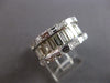 LARGE 3.85CT DIAMOND 18KT WHITE GOLD 3D BAGUETTE SEMI ETERNITY ANNIVERSARY RING