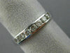 ESTATE .49CT DIAMOND 14KT WHITE GOLD 3D CLASSIC 7 STONE WEDDING ANNIVERSARY RING