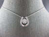 .50CT DANCING DIAMOND 14KT WHITE GOLD 3D LUCKY HORSESHOE FILIGREE PENDANT #27995