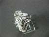 LARGE 4.26CT DIAMOND MARQUISE & ROUND PLATINUM ENGAGEMENT WEDDING INSERT RING