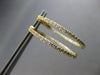 ESTATE 1.57CT DIAMOND 14KT YELLOW GOLD CLASSIC INSIDE OUT HOOP HANGING EARRINGS