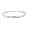 ESTATE LARGE 5.0CT DIAMOND 14KT WHITE GOLD 3D CLASSIC ROUND TENNIS BRACELET